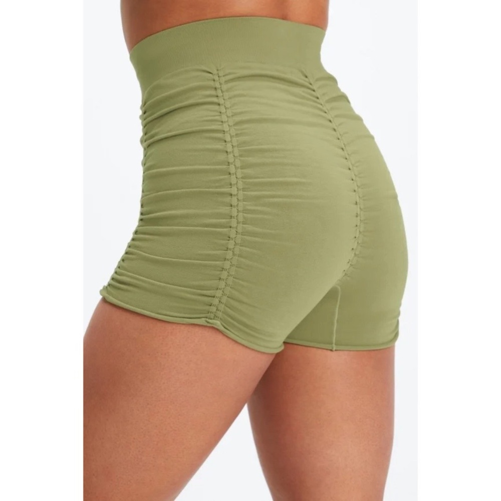 Fabletics Anya Long Sleeve High Wasted Olive Seamless Ruched Set - Picture 5 of 5